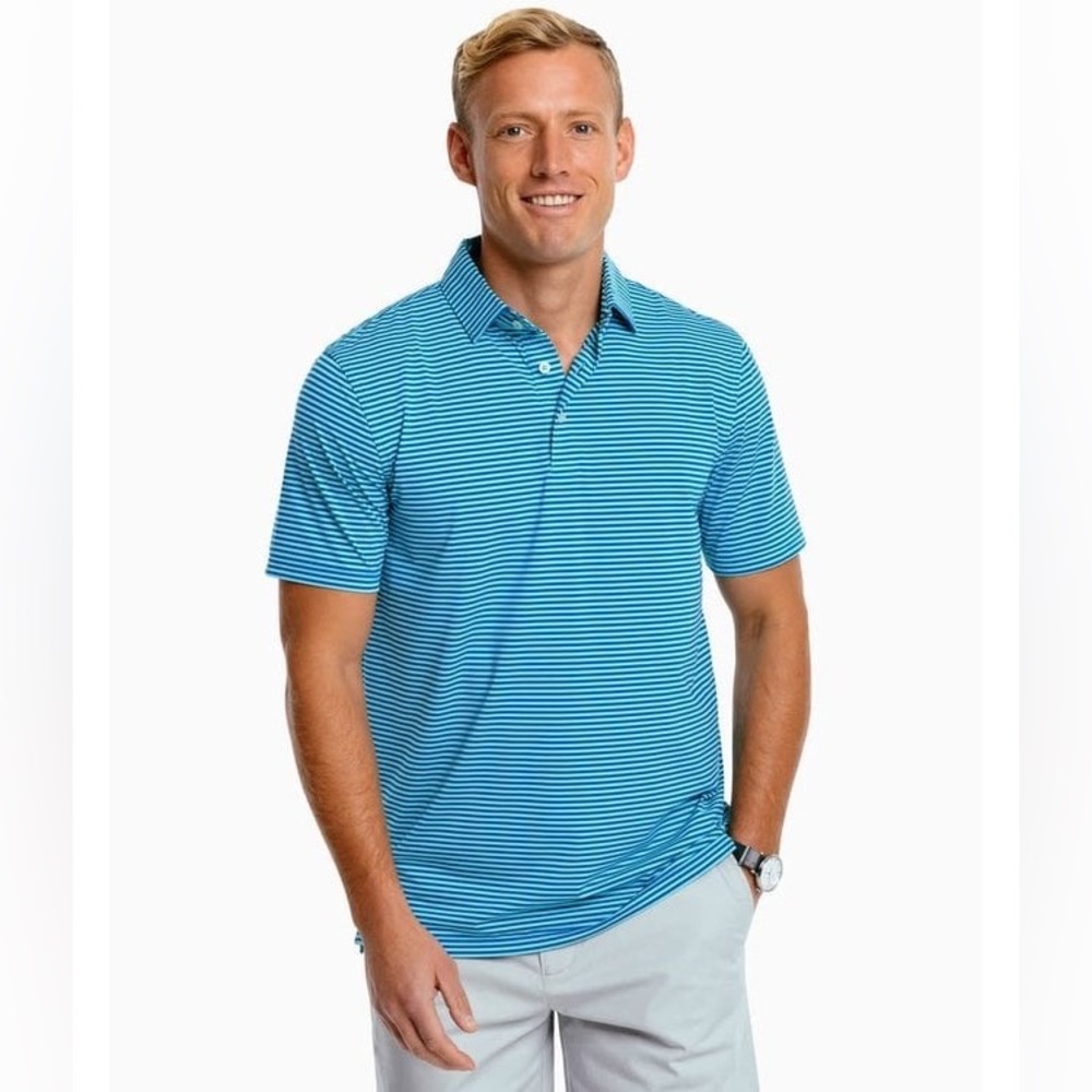 SOUTHERN TIDE QUETZAL BRRR-EEZE STRIPE PERFORMANCE POLO
XXL